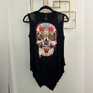 Ay guey tank top with metal detail